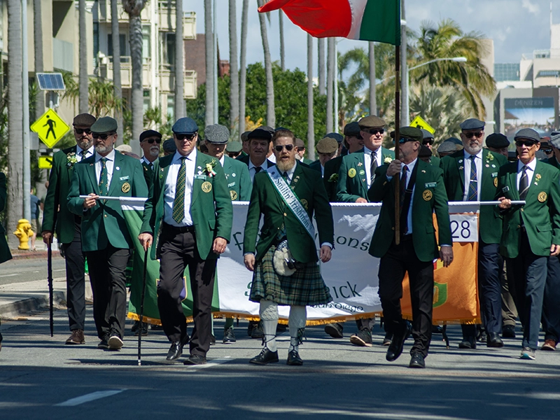 Friendly Sons march in St. Patrick's Day parade