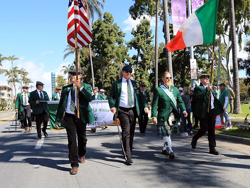 Friendly Sons march in the St. Partrick's Day parade 2024