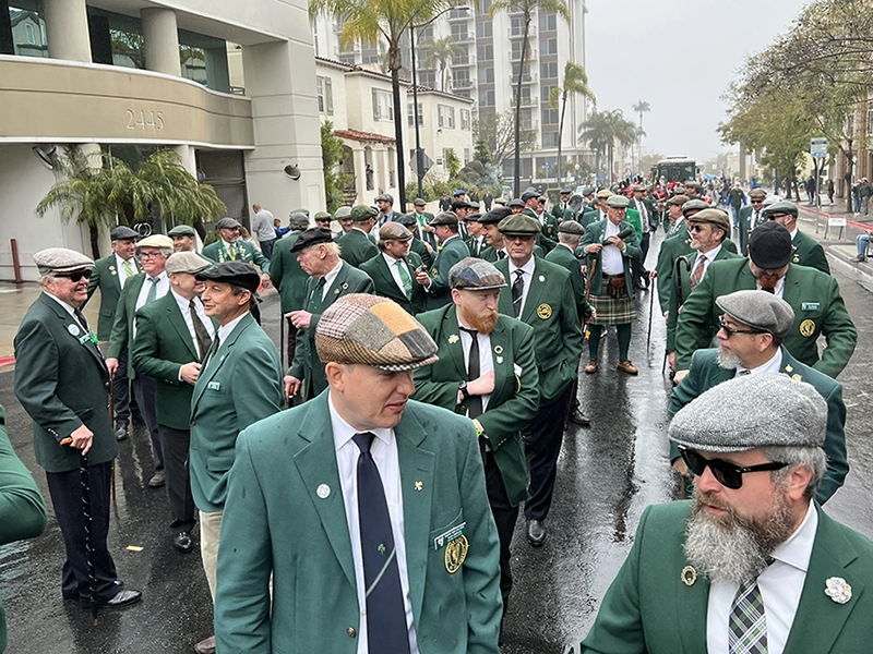 Friendly Sons march in the St. Partrick's Day parade 2023