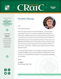 Friendly Sons of St Patrick Newsletter - January 2026